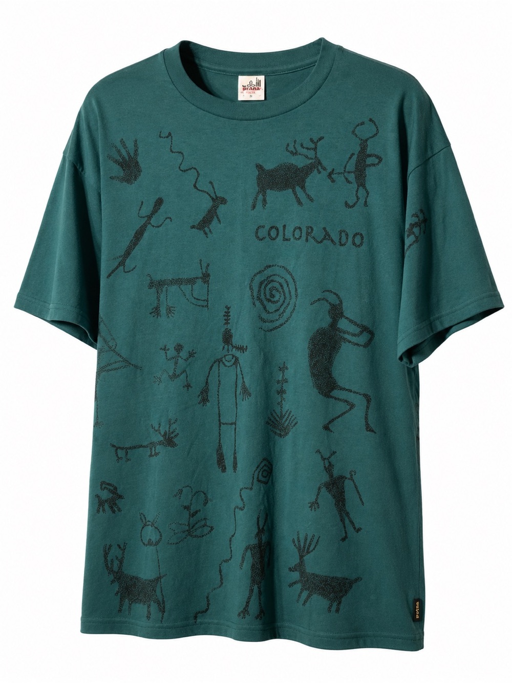 Vintage 90s Anvil Kokopelli Colorado Single Stitch Graphic Tee XL NWT Teal